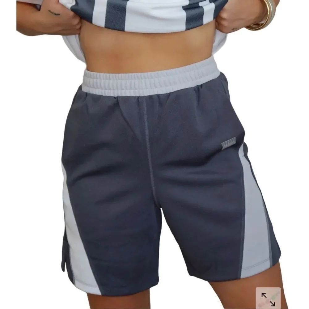 Savage X Fenty grey and white League Mayce shorts
